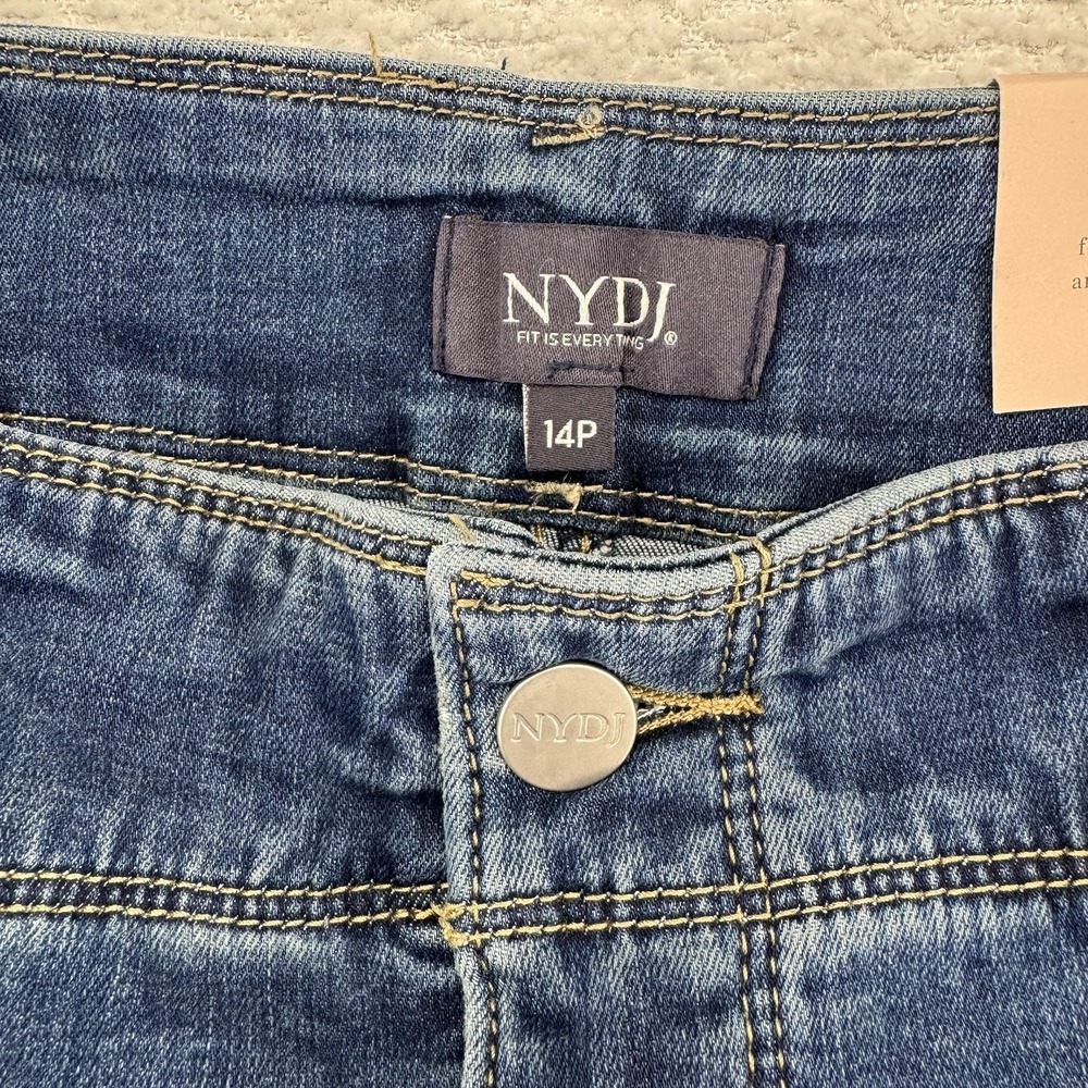 NYDJ Cool Embrace Wide Leg Denim Crop Jeans 14P Seredipity Blue - Picture 5 of 11